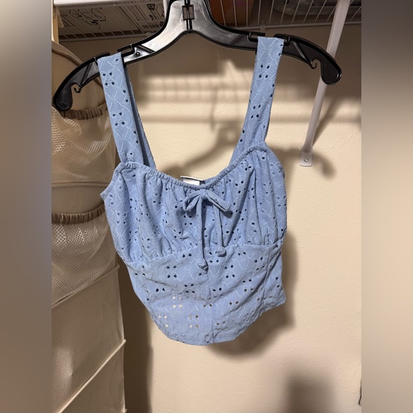 Rue21 Tops - Rue21 Sky Blue Eyelet Tank Top